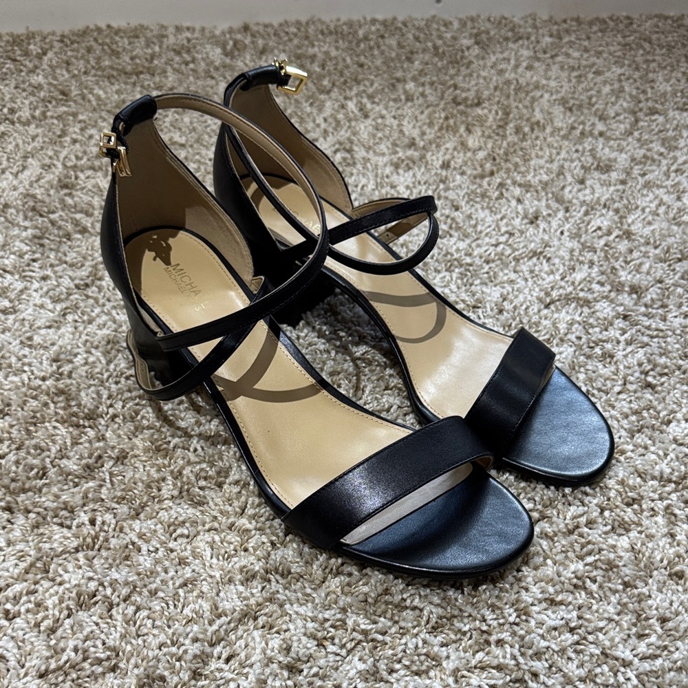 Michael Kors Black Strappy Sandals